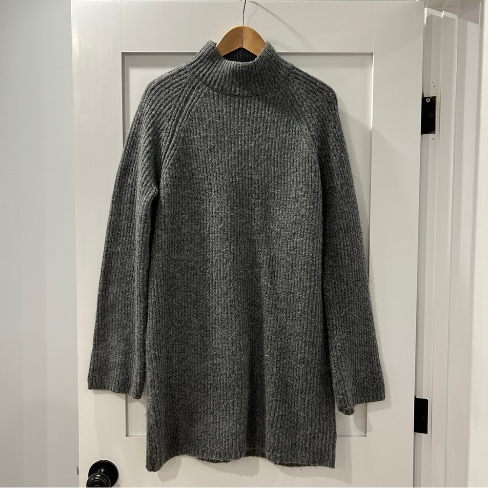 Gray Turtleneck Sweater